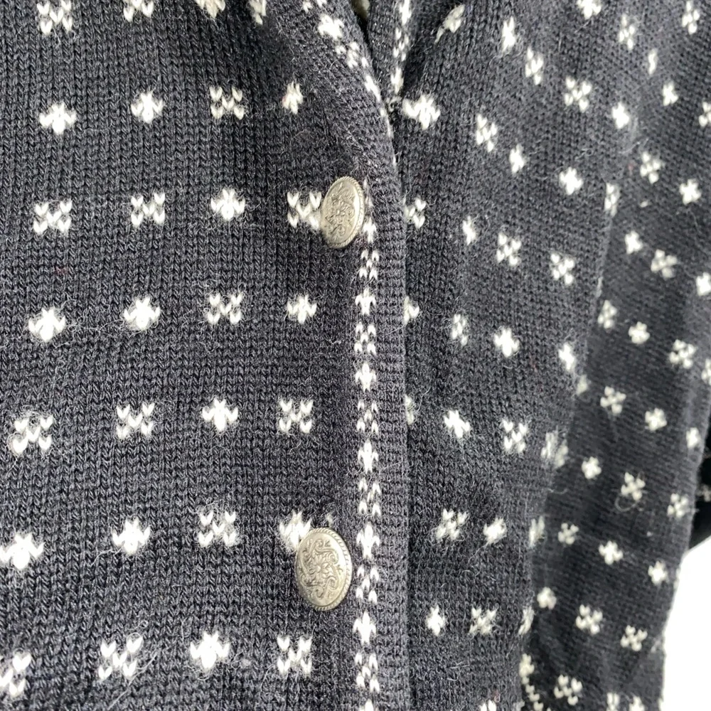 Pendleton Reindeers Virgin Wool Cardigan - Size Medium - Picture 4 of 5
